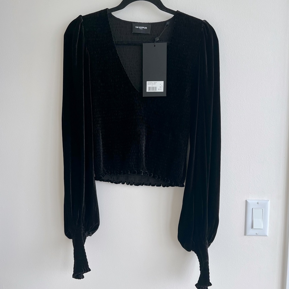 KOOPLES Velvet Dress Shirt